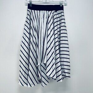 Zara Collection Skirts Size S Women’s Pleated Striped White/Black Pull On